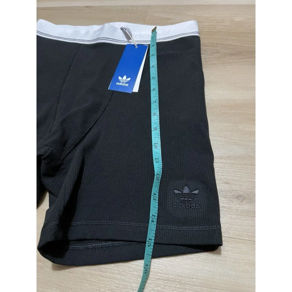 NWT Adidas Ribbed Shorts Tights Womens Black Medium NEW CS‎ Rib Short IS2364